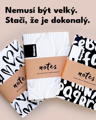 ⚫️ Mini novinka. ⚫️⚫️⚫️ 3 sety po 3 zápisnících. 9 vytuněných Bloque. designů. 3 řešení uvnitř. ✔️ Vesmír ✔️ Tužka ✔️...